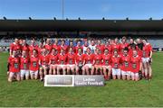 11 May 2013; The Cork team. TESCO HomeGrown Ladies National Football League, Division 1 Final, Cork v Mayo, Parnell Park, Donnycarney, Dublin. Picture credit: Barry Cregg / SPORTSFILE