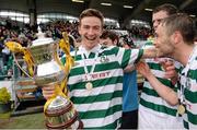 11 May 2013; Ronan Finn, Shamrock Rovers, celebrates with the cup after the game. Setanta Sports Cup Final, Shamrock Rovers v Drogheda United, Tallaght Stadium, Tallaght, Co. Dublin. Photo by Sportsfile