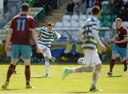 11 May 2013; Ronan Finn, Shamrock Rovers, shoots to score his side's fourth goal. Setanta Sports Cup Final, Shamrock Rovers v Drogheda United, Tallaght Stadium, Tallaght, Co. Dublin. Photo by Sportsfile
