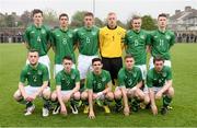12 May 2013; The Republic of Ireland team, back row, from left, Danny Kane, Robbie Duggan, Dan Casey, James Talbot, George Poynton and Derek Daly, with, front row, from left, Colm Deasy, Shane Elnorthy, Cemal Ramadan, Anthony Breslin and Anthony Dolan. UEFA Men’s U16 Development Tournament, Republic of Ireland v Germany, St Kevin's Boys FC, Shanowen Road, Santry, Dublin. Picture credit: Stephen McCarthy / SPORTSFILE
