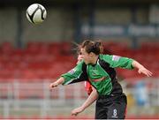 12 May 2013; Aine O'Gorman, Peamount United, in action against Sarah O'Donovan, Cork Women’s FC. Bus Eireann Women’s National League, Cork Women’s FC v Peamount United, Turner’s Cross, Cork. Picture credit: Matt Browne / SPORTSFILE