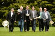 12 May 2013; In attendance at the launch of RTÉ Sport’s 2013 GAA Championship coverage are from left, analysts Martin McHugh, Pat Spillane, Ciaran Whelan, Michael Duignan, Kevin McStay, and Cyril Farrell. RTÉ Radio Centre, Donnybrook, Dublin. Photo by Sportsfile