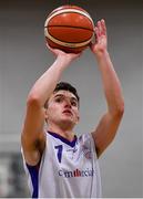 30 October 2017; Aidan Dunne of Eanna during the Basketball Ireland Men's Superleague match between Garveys Tralee Warriors and Eanna BC at Tralee Sports Complex in Tralee, Kerry. Photo by Brendan Moran/Sportsfile