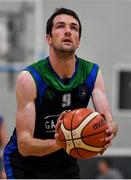 30 October 2017; Eoin Quigley of Garvey's Tralee Warriors during the Basketball Ireland Men's Superleague match between Garveys Tralee Warriors and Eanna BC at Tralee Sports Complex in Tralee, Kerry. Photo by Brendan Moran/Sportsfile