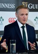 31 October 2017; Ireland head coach Joe Schmidt speaking during an Ireland Rugby Press Conference at Guinness Storehouse, in Dublin. Photo by Sam Barnes/Sportsfile