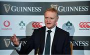 31 October 2017; Ireland head coach Joe Schmidt speaking during a press conference at the Guinness Storehouse in Dublin. Photo by Sam Barnes/Sportsfile