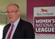 14 May 2013; Fran Gavin, Director, Bus Éireann National Women's League speaking at the Bus Éireann Women’s National League Awards. Aviva Stadium, Lansdowne Road, Dublin. Picture credit: Barry Cregg / SPORTSFILE
