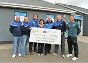 15 May 2013; At the presentation of the Aviva Club of the Month Award to Esker Celtic FC for March 2013 are from left, Peter Connolly, Gay O'Gorman, Mark Russell, Aviva, Angela Cunningham, Paul Cleary, Chairman Esker Celtic FC, Andy Morrissey and Stephen Rice, FAI. The prestigious award, which is the benchmark for how well Irish football clubs are performing on and off the pitch, is run from October through to May with a different club selected every month as the Aviva Club of the Month, receiving €1,500 to assist in their overall development.  Each of the monthly winners then go forward as finalists to the Club of the Year which is chosen at the FAI Festival of Football and AGM. Esker Celtic FC, Hermitage Park, Lucan, Co. Dublin. Picture credit: Barry Cregg / SPORTSFILE