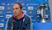 16 May 2013; Stade Francais captain Sergio Parisse during a press conference ahead of their Amlin Challenge Cup final against Leinster on Friday. Stade Francais Press Conference, RDS, Ballsbridge, Dublin. Picture credit: Matt Browne / SPORTSFILE