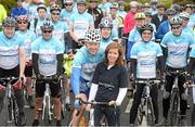 17 May 2013; Pictured is Senan Murphy, Head of Group Manufacturing, Bank of Ireland, and Susan O’Dwyer, Chief Executive, Make-A-Wish Ireland, at the start line of the ‘National Make-A-Wish Bank of Ireland Cycle’ which took place yesterday. 155 staff members at Bank of Ireland travelled over 20,000km with a target to raise €30,000 to help grant the wishes of children with life threatening illnesses. Donations accepted at www.makeawish.ie or at any Bank of Ireland branch nationwide. National Make-A-Wish Bank of Ireland Cycle, Superquinn Carpark, Lucan, Co. Dublin. Picture credit: Brian Lawless / SPORTSFILE