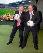 17 May 2013; An Taoiseach Enda Kenny, T.D., and Uachtarán Chumann Lúthchleas Gael Liam Ó Néill at the official unveiling of the newly-refurbished GAA Museum at Croke Park. The final phase of renovation now includes the official GAA Hall of Fame, a modern-day heroes and legends gallery, eight exciting interactive skill zones and dedicated sound booths showcasing clips from the association’s oral history archive. The museum boasts a vast collection of objects that illustrate the development of Gaelic games from ancient times to the present day.  Admission to the GAA Museum and Stadium Tour is priced at €12.00 for an adult, €8.00 for a child under 12, €32.00 for a family, 2 adults & 2 children, and €9.00 for students and senior citizens. For further information visit www.crokepark.ie/gaa-museum or www.facebook.com/CrokePark. GAA Museum, Croke Park, Dublin. Picture credit: Ray McManus / SPORTSFILE