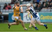 18 May 2013; Brian Stapleton, Laois, in action against Matthew Donnelly, Antrim. Leinster GAA Hurling Senior Championship, First Round, Laois v Antrim, O'Moore Park, Portlaoise, Co. Laois. Picture credit: Diarmuid Greene / SPORTSFILE