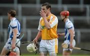 18 May 2013; Neil McManus, Antrim, after defeat to Laois. Leinster GAA Hurling Senior Championship, First Round, Laois v Antrim, O'Moore Park, Portlaoise, Co. Laois. Picture credit: Diarmuid Greene / SPORTSFILE