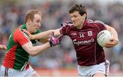 19 May 2013; Michael Meehan, Galway, in action against Tom Cunniffe, Mayo. Connacht GAA Football Senior Championship Quarter-Final, Galway v Mayo, Pearse Stadium, Salthill, Galway. Picture credit: Diarmuid Greene / SPORTSFILE