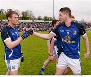 19 May 2013; Cavan players Rory Dunne, left, and David Givney celebrate after the game. Ulster GAA Football Senior Championship, Preliminary Round, Cavan v Armagh, Kingspan Breffni Park, Cavan. Picture credit: Ray McManus / SPORTSFILE