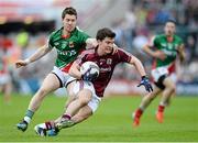 19 May 2013; Gary Sweeney, Galway, in action against Enda Varley, Mayo. Connacht GAA Football Senior Championship Quarter-Final, Galway v Mayo, Pearse Stadium, Galway. Picture credit: Brian Lawless / SPORTSFILE