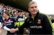 19 May 2013; Galway manager Alan Mulholland and Mayo manager James Horan exchange a handshake after the game. Connacht GAA Football Senior Championship Quarter-Final, Galway v Mayo, Pearse Stadium, Salthill, Galway. Picture credit: Diarmuid Greene / SPORTSFILE