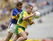 5 July 2003; Donegal's John Gildea in action against Tipperary's Declan Fanning. Bank of Ireland Senior Football Championship Qualifier Round 3, Tipperary v Donegal, Croke Park, Dublin. Picture credit; Damien Eagers / SPORTSFILE