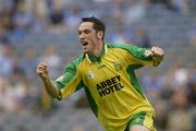 5 July 2003; Brendan Devenney, Donegal, celebrates his late goal. Bank of Ireland Senior Football Championship qualifier Round 3, Tipperary v Donegal, Croke Park, Dublin. Picture credit; Ray McManus / SPORTSFILE