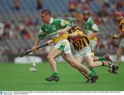 6 July 2003; James Keane, Offaly, in action against Kilkenny's Maurice Nolan. Leinster Minor Hurling Championship Final, Kilkenny v Offaly, Croke Park, Dublin. Picture credit; Ray McManus/ SPORTSFILE