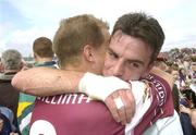 6 July 2003; Padraig Joyce, right, and Michael Donnellan celebrate after victory over Mayo. Bank of Ireland Connacht Senior Football Championship Final, Galway v Mayo, Pearse Stadium, Galway. Picture credit; Damien Eagers / SPORTSFILE *EDI*