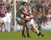 6 July 2003; Richard Fahey, Galway, in action against Mayo's Maurice Sheridan. Bank of Ireland Connacht Senior Football Championship Final, Galway v Mayo, Pearse Stadium, Galway. Picture credit; Damien Eagers / SPORTSFILE *EDI*