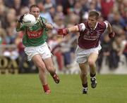 6 July 2003; Mayo's Alan Dillon in action against Galway's Sean Og De Paor. Bank of Ireland Connacht Senior Football Championship Final, Galway v Mayo, Pearse Stadium, Galway. Picture credit; Damien Eagers / SPORTSFILE *EDI*