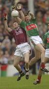 6 July 2003; Jarlath Fallon, Galway, in action against Mayo's Gary Mullins. Bank of Ireland Connacht Senior Football Championship Final, Galway v Mayo, Pearse Stadium, Galway. Picture credit; Damien Eagers /  SPORTSFILE *EDI*