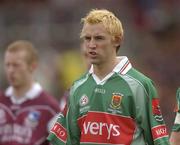 6 July 2003; Mayo's Conor Mortimer pictured during the pre-match parade. Bank of Ireland Connacht Senior Football Championship Final, Galway v Mayo, Pearse Stadium, Galway. Picture credit; Damien Eagers / SPORTSFILE *EDI*