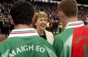 6 July 2003; President Mary McAleese meets members of the Mayo team before the start of the game. Bank of Ireland Connacht Senior Football Championship Final, Galway v Mayo, Pearse Stadium, Galway. Picture credit; David Maher / SPORTSFILE *EDI*