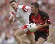 13 July 2003; Ronan Murtagh, Down. Bank of Ireland Ulster Senior Football Final, Tyrone v Down, St. Tighernach's Park, Clones, Co Monaghan. Picture credit; Damien Eagers / SPORTSFILE *EDI*