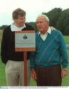 21 July 2003; Course Designer Arnold Palmer, in the presence of Dr Michael Smurfit, President of the K Club, officially opens the South Course at the K Club. The K Club, Straffan, Co. Kildare. Picture credit; Brendan Moran / SPORTSFILE