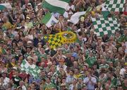 13 July 2003; Kerry and Limerick fans cheer on their respective sides. Bank of Ireland Munster Senior Football Final, Kerry v Limerick, Fitzgerald Stadium, Killarney, Co Kerry. Picture credit; Brendan Moran / SPORTSFILE *EDI*
