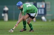 21 October 2017; John McGrath of Ireland during the Shinty International match between Ireland and Scotland at Bught Park in Inverness, Scotland. Photo by Piaras Ó Mídheach/Sportsfile