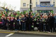 20 May 2013; A group of chilrdren in Longford town cheer on the competitors at the start of Stage 2 of the 2013 An Post Rás. Longford - Nenagh. Photo by Sportsfile