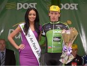 20 May 2013; Miss An Post Rás Aideen Cleary with 1st across the line Shane Archbold, An Post Chain Reaction after Stage 2 of the 2013 An Post Rás. Longford - Nenagh. Photo by Sportsfile