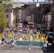 21 May 2013; A general of the competitors as they make their way through Nenagh Town centre for the start of Stage 3 of the 2013 An Post Rás. Nenagh, Co. Tipperary. Photo by Sportsfile