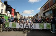 21 May 2013; A general view of competitors in Nenagh, Co. Tipperay, at the start of Stage 3 of the 2013 An Post Rás. Nenagh - Listowel. Photo by Sportsfile