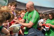 21 May 2013; Paul O'Connell, British & Irish Lions, signs autographs for spectators after squad training ahead of the British & Irish Lions Tour 2013. British & Irish Lions Tour 2013 Squad Training, Carton House, Maynooth, Co. Kildare. Picture credit: David Maher / SPORTSFILE