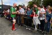 21 May 2013; Paul O'Connell, British & Irish Lions, signs autographs for spectators after squad training ahead of the British & Irish Lions Tour 2013. British & Irish Lions Tour 2013 Squad Training, Carton House, Maynooth, Co. Kildare. Picture credit: David Maher / SPORTSFILE