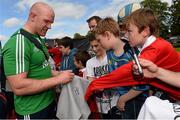 21 May 2013; Paul O'Connell, British & Irish Lions, signs autographs for spectators after squad training ahead of the British & Irish Lions Tour 2013. British & Irish Lions Tour 2013 Squad Training, Carton House, Maynooth, Co. Kildare. Picture credit: David Maher / SPORTSFILE