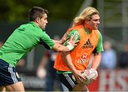 21 May 2013; Richard Hibbard, British & Irish Lions, in action against Conor Murray during squad training ahead of the British & Irish Lions Tour 2013. British & Irish Lions Tour 2013 Squad Training, Carton House, Maynooth, Co. Kildare. Picture credit: David Maher / SPORTSFILE