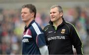 19 May 2013; Mayo manager James Horan, right, and Galway manager Alan Mulholland. Connacht GAA Football Senior Championship Quarter-Final, Galway v Mayo, Pearse Stadium, Salthill, Galway. Picture credit: Diarmuid Greene / SPORTSFILE
