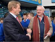 17 May 2013; An Taoiseach Enda Kenny, T.D., with Donncha Ó Dúlaing at the official unveiling of the newly-refurbished GAA Museum at Croke Park. The final phase of renovation now includes the official GAA Hall of Fame, a modern-day heroes and legends gallery, eight exciting interactive skill zones and dedicated sound booths showcasing clips from the association’s oral history archive. The museum boasts a vast collection of objects that illustrate the development of Gaelic games from ancient times to the present day.  Admission to the GAA Museum and Stadium Tour is priced at €12.00 for an adult, €8.00 for a child under 12, €32.00 for a family, 2 adults & 2 children, and €9.00 for students and senior citizens. For further information visit www.crokepark.ie/gaa-museum or www.facebook.com/CrokePark . GAA Museum, Croke Park, Dublin. Picture credit: Ray McManus / SPORTSFILE