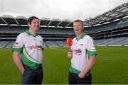 22 May 2013; Pictured at the launch of Newstalk 106-108 fm's coverage schedule of the 2013 GAA All-Ireland Senior Championships are Tyrone's Sean Cavanagh, left, and Kerry's Tomás Ó Sé. Newstalk sport-veterans, Ger Gilroy and Dave McIntyre, revealed an all-star panel that will join the Newstalk sports team in delivering the best GAA coverage and analysis available on national radio – for the second year running. Among those giving their expert commentary and analysis of the 2013 GAA Football All-Ireland Championship will be recently retired legend Dermot Earley, four time All Star Darragh Ó Sé, Kerry legend John Crowley and Mayo stars Liam McHale and David Brady, to name a few. Joining the team to give their views on the 2013 GAA Hurling All-Ireland Championship will be former Wexford hurler Diarmuid Lyng, Clare star Jamesie O'Connor, Cork's defensive rock Diarmuid O'Sullivan, and Offaly duo Daithí Regan and Johnny Pilkington. Croke Park, Dublin. Picture credit: Brian Lawless / SPORTSFILE