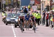 22 May 2013; Krill Pozdnyakov, Synergy Baku, left, on the way to winning Stage 4 of the 2013 An Post Rás. Listowel - Glengarriff. Photo by Sportsfile