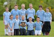 22 May 2013; Ballymitty National School A team, from Ballymitty, Co. Wexford, with the Echo Newspaper Shield. Leinster Rugby County Nations Blitz, Wexford Wonderers RFC, Wexford. Picture credit: Matt Browne / SPORTSFILE