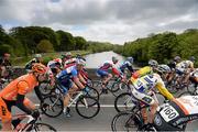 22 May 2013; A general view of the peleton crossing the bridge leaving Listowel, Co. Kerry, at the start of Stage 4 of the 2013 An Post Rás. Listowel - Glengarriff. Photo by Sportsfile
