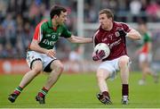 19 May 2013; Gary Sice, Galway, in action against Kevin McLoughlin, Mayo. Connacht GAA Football Senior Championship Quarter-Final, Galway v Mayo, Pearse Stadium, Galway. Picture credit: Brian Lawless / SPORTSFILE