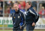 19 May 2013; Terry Hyland, Cavan manager, right, along with Anthony Forde, Cavan asstant manager. Ulster GAA Football Senior Championship, Preliminary Round, Cavan v Armagh, Kingspan Breffni Park, Cavan. Picture credit: Oliver McVeigh / SPORTSFILE